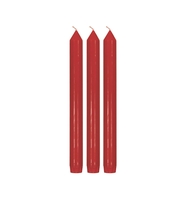 Tafelkerzen glatt rot 3er Set
