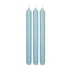 Tafelkerzen marmoriert eisblau 3er Set