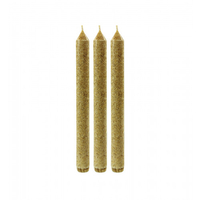Tafelkerzen S/3 goldgrün