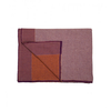 Tischdecke 180 x 140 cm zum Wenden aubergine/ orange/ cremeweiß
