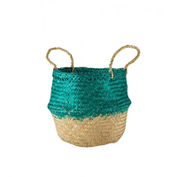Trage- und Lagerkorb grün/natur,  L
