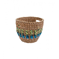 Tragekorb L bunt / natur