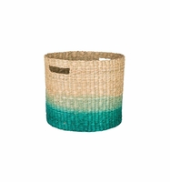 Tragekorb natur / grün,  Ø 35 cm