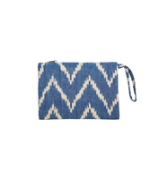Täschchen Ikat blau