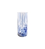 Vase Glas groß,  königsblau Sprenkel