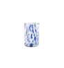 Vase Glas klein,  königsblau Sprenkel