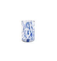Vase Glas klein,  königsblau Sprenkel