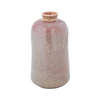 Vase Keramik rostrot/ beige gesprenkelt L