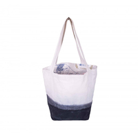 Wendetasche Dip Dye grau/ schwarz