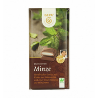 Zarte Bitter Minze Schokolade