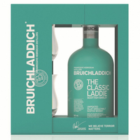 Bruichladdich Scottish Barley Geschenkset mit 2 Gläsern 0, 7 L 50%vol