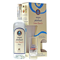 Ouzo Plomari Geschenkset mit Glas 0, 7 L 40 % vol