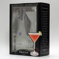 Pravda Vodka Cosmo Gift Set 0, 35 L 40%vol