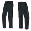 Apura Herren Zip-Off Hose Versa,  schwarz,  schwarz,  XL