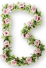 Basil Flower Garland Rosengirlande rosa