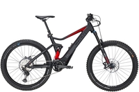BULLS E-Core Evo AM 2 27, 5+ (375 Wh),  12 Gang Kettenschaltung,  Herrenfahrrad,  MTB Full Suspension,  Modell 2020,  27, 5+ Zoll,  black matt/chrome red,  black matt/chrome red,  44 cm