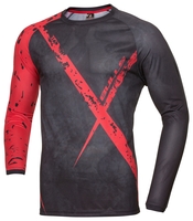 BULLS Herren Langarmtrikot Freeride,  schwarz/rot,  schwarz/rot,  S
