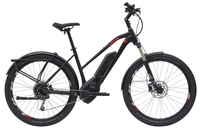 BULLS Iconic (400 Wh),  9 Gang Kettenschaltung,  Damenfahrrad,  Trapez,  Modell 2019,  27, 5 Zoll,  schwarz matt,  schwarz matt,  41 cm
