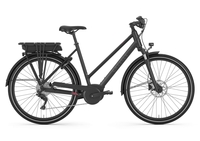 Gazelle MEDEO T9 HMB (500 Wh),  9 Gang Kettenschaltung,  Damenfahrrad,  Trapez,  Modell 2020,  28 Zoll,  black,  black,  55 cm