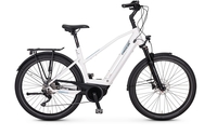 Kreidler Vitality Eco 10 (500 Wh),  10 Gang Kettenschaltung,  Damenfahrrad,  Trapez,  Modell 2020,  27, 5 Zoll,  weiß glänzend,  weiß glänzend,  55 cm