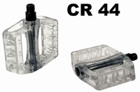 NC-17 CR 44 Plastic Pro klar Plattformpedalen 9/16,  klarlack,  9/16 Zoll
