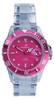 Pegasus Colour Watch Transparent Armbanduhr,  pink/40 mm