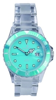 Pegasus Colour Watch Transparent Armbanduhr,  türkis/40 mm