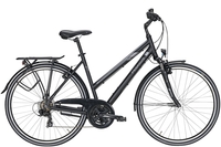 Pegasus Piazza 21,  21 Gang Kettenschaltung,  Damenfahrrad,  Trapez,  Modell 2020,  28 Zoll,  black matt/i-silver,  black matt/i-silver,  58 cm