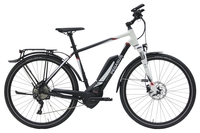 Pegasus Premio E10 Cross Street 400 Wh,  10 Gang Kettenschaltung,  Herrenfahrrad,  Diamant,  Modell 2019,  28 Zoll,  schwarz matt/weiß,  schwarz matt/weiß,  53 cm