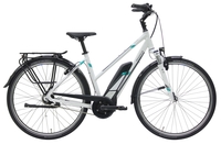 Pegasus Premio E8F Comfort (500 Wh),  8 Gang Nabenschaltung,  Damenfahrrad,  Trapez,  Modell 2019,  28 Zoll,  weiß,  weiß,  45 cm