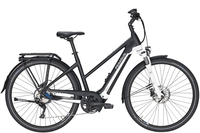 Pegasus Premio Evo 10 Lite (500 Wh),  10 Gang Kettenschaltung,  Damenfahrrad,  Trapez,  Modell 2020,  28 Zoll,  black matt/white,  black matt/white,  55 cm