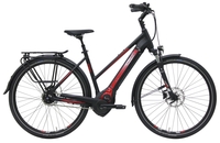 Pegasus Premio EVO 5F (500 Wh),  5 Gang Nabenschaltung,  Damenfahrrad,  Trapez,  Modell 2019,  28 Zoll,  schwarz matt,  schwarz matt,  45 cm