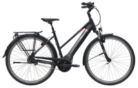 Pegasus Premio Evo 8F (500 Wh),  8 Gang Nabenschaltung,  Damenfahrrad,  Trapez,  Modell 2019,  28 Zoll,  schwarz matt,  schwarz matt,  50 cm