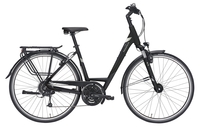 Pegasus Premio SL HS-i,  27 Gang Kettenschaltung,  Damenfahrrad,  Wave,  Modell 2018,  28 Zoll,  schwarz matt,  schwarz matt,  45 cm