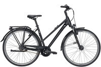 Pegasus Premio SL HS-i 8,  8 Gang Nabenschaltung mit Rücktritt,  Damenfahrrad,  Trapez,  Modell 2020,  28 Zoll,  black matt/black brushed,  black matt/black brushed,  50 cm