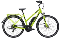 Pegasus Solero E8 (400 Wh),  8 Gang Kettenschaltung,  Damenfahrrad,  Trapez,  Modell 2019,  28 Zoll,  metallic lime,  metallic lime,  50 cm