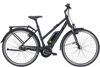 Pegasus Solero E8R (500 Wh),  8 Gang Nabenschaltung,  Damenfahrrad,  Trapez,  Modell 2020,  28 Zoll,  black matt,  black matt,  45 cm