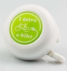 Reich "I drive E-Bike" Glocke,  weiß