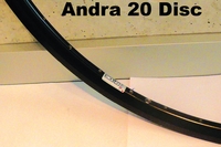 Ryde Felge sw ungeöst 32 Loch 19-622 Andra 30 Disc,  schwarz,  28 Zoll