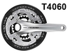 Shimano Alivio T4060-9 44-32-22x175 Kettnradgarnitur silber