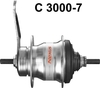 Shimano C3000 Nexus Inter 7 Getriebenabe mit Rücktritt