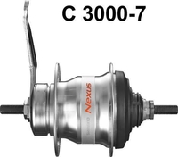 Shimano C3000 Nexus Inter 7 Getriebenabe mit Rücktritt