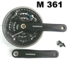Shimano M361 42-32-22x170,  schwarz