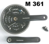 Shimano M361 42-32-22x175,  schwarz