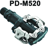 Shimano PD-M520 schwarz + SH 51 SPD Pedalen 9/16