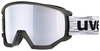 Uvex Brille athletic FM,  black mat/mirror silver/blue,  black mat/mirror silver/blue,  one size