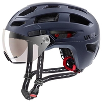 Uvex Fahrradhelm finale visor,  dark blue mat,  dark blue mat,  52-57 cm