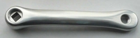 ZEG linke Kurbel 170 mm,  alu-look