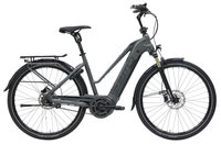 ZEMO Aktiv 8N Belt (500 Wh),  8 Gang Nabenschaltung,  Damenfahrrad,  Trapez,  Modell 2019,  28 Zoll,  grau,  grau,  46 cm