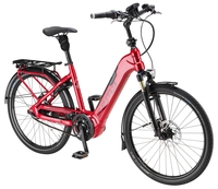 ZEMO Aktiv 8R Belt (500 Wh),  8 Gang Nabenschaltung,  Damenfahrrad,  Wave,  Modell 2019,  26 Zoll,  rot,  rot,  46 cm